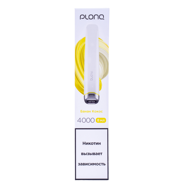 Электронка Plonq Plus Pro Банан Кокос (4000 Затяжек) 20 Мг в Ханты-Мансийске