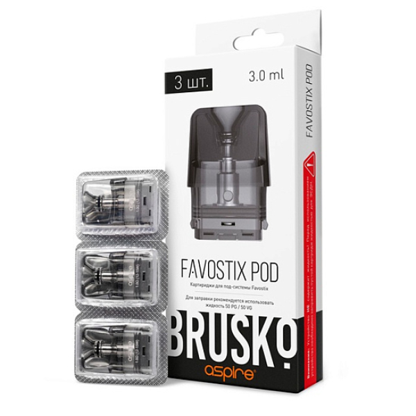 Сменный Картридж Brusko Favostix 0.6 Ом, Упак. 3 Шт в Ханты-Мансийске