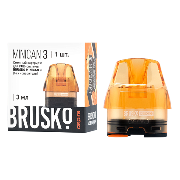 Сменный Картридж Brusko Minican 3, (Оранжевый), 3 Мл, Упак. 1 Шт в Ханты-Мансийске