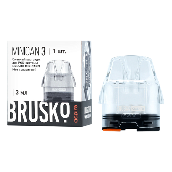 Сменный Картридж Brusko Minican 3, (Прозрачный), 3 Мл, Упак. 1 Шт в Ханты-Мансийске