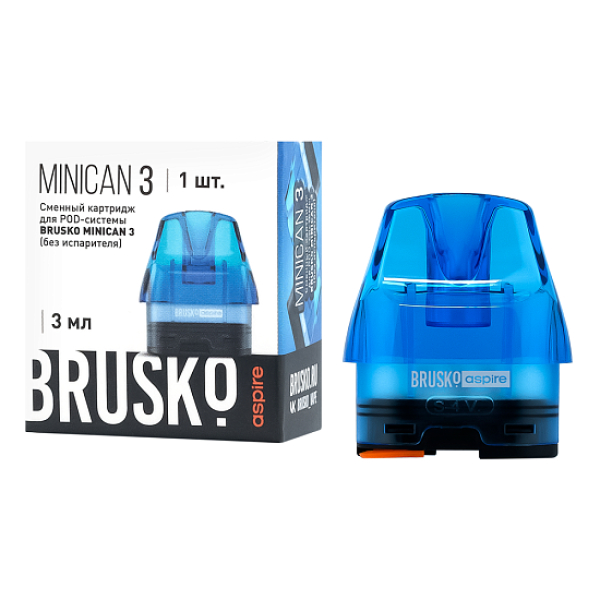 Сменный Картридж Brusko Minican 3, (Синий), 3 Мл, Упак. 1 Шт в Ханты-Мансийске