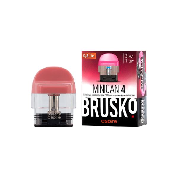 Сменный Картридж Brusko Minican 4 (3Мл) 0,8 Ом, Упак. 1 Шт розовый в Ханты-Мансийске