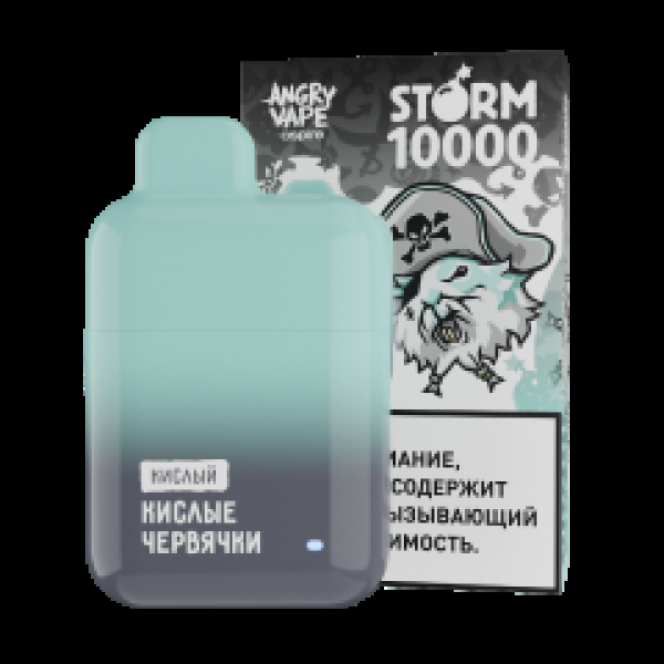 Электронка Angry Vape  Storm Кислые Червячки 10000 затяжек в Ханты-Мансийске