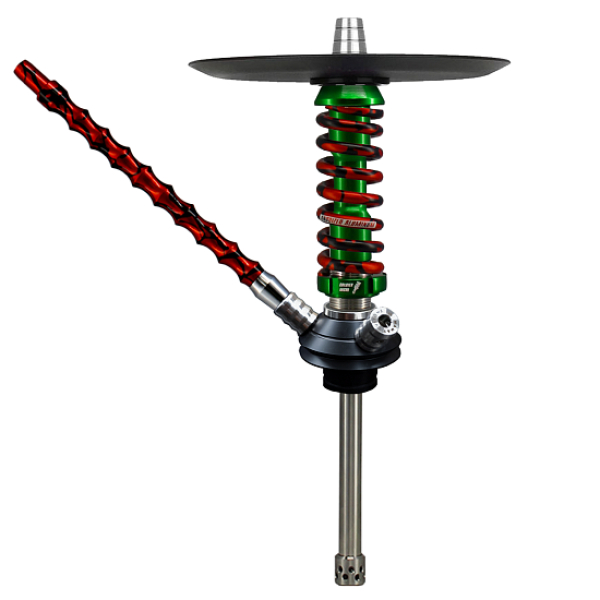 Кальян Mamay Customs Coilovers Micro Зеленый Красный Сплеш  в Ханты-Мансийске