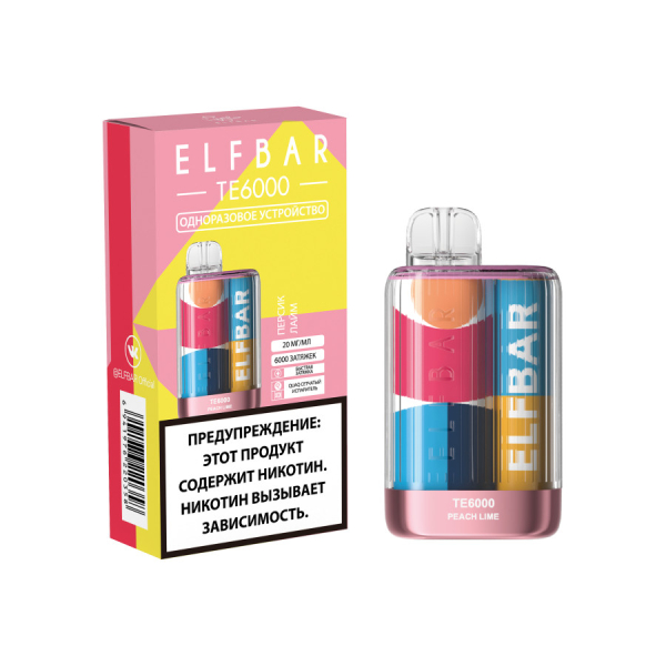 ЭСДН ELF BAR Te Персик Лайм 6000 затяжек в Ханты-Мансийске