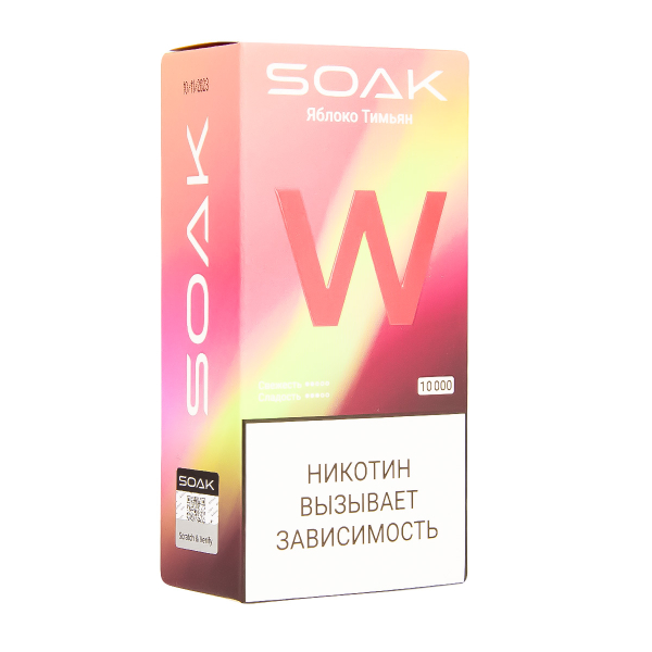 Электронная сигарета Soak W Яблоко Тимьян 10000 в Ханты-Мансийске
