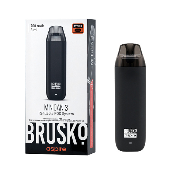 POD-система Brusko Minican 3 Чёрный в Ханты-Мансийске