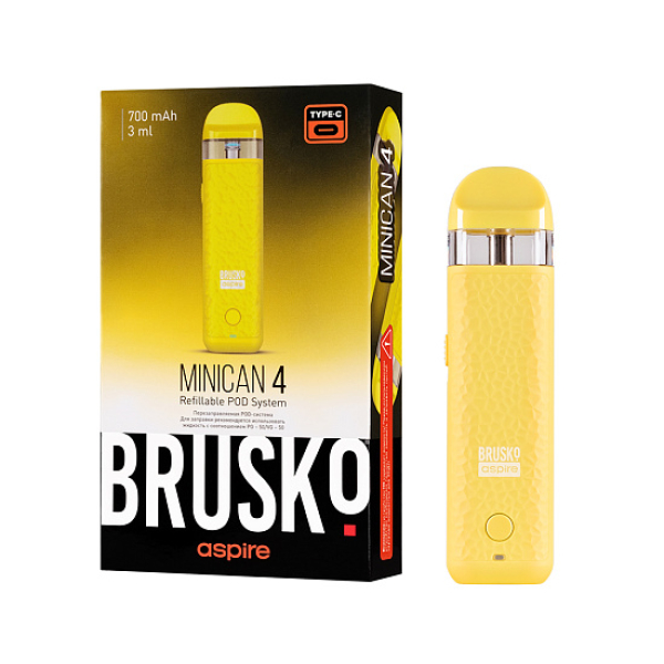 POD-система Brusko Minican 4 Желтый в Ханты-Мансийске