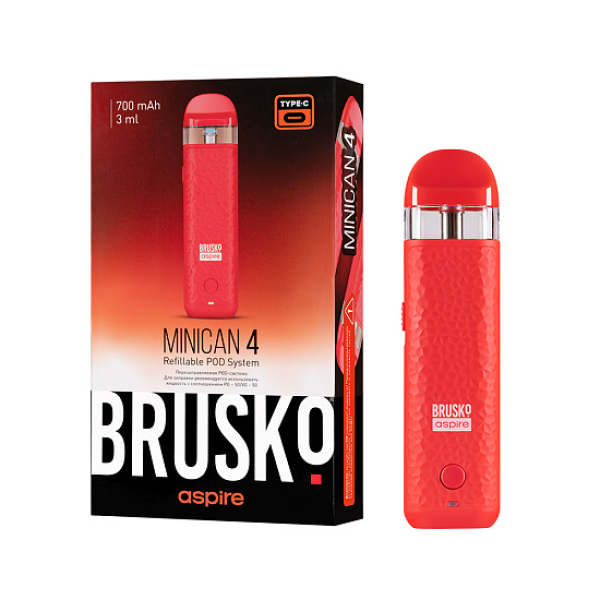 POD-система Brusko Minican 4 Красный в Ханты-Мансийске