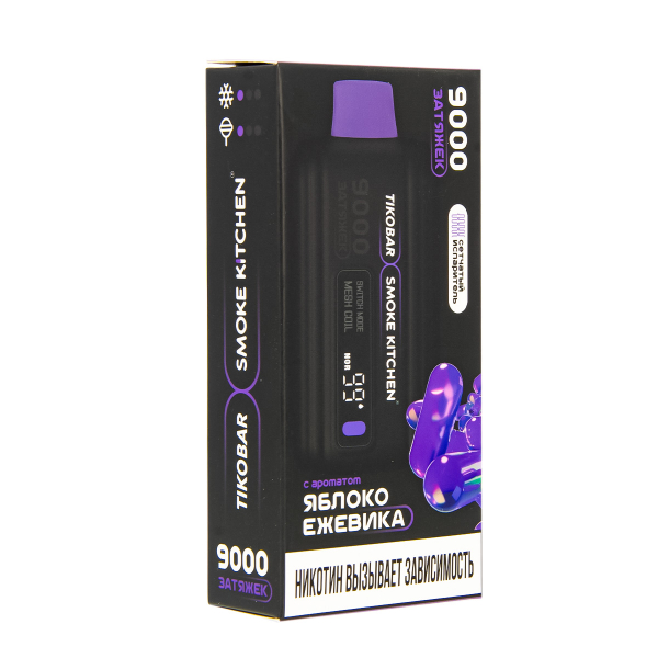Электронка Tikobar X Smoke Kitchen Solo Яблоко Ежевика 9000 тяг в Ханты-Мансийске