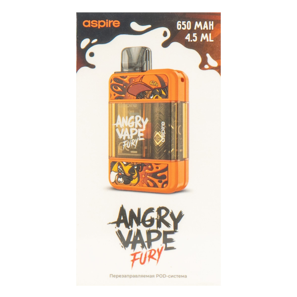 POD-система Brusko Angry Vape Fury 650 Mah Оранжевый в Ханты-Мансийске