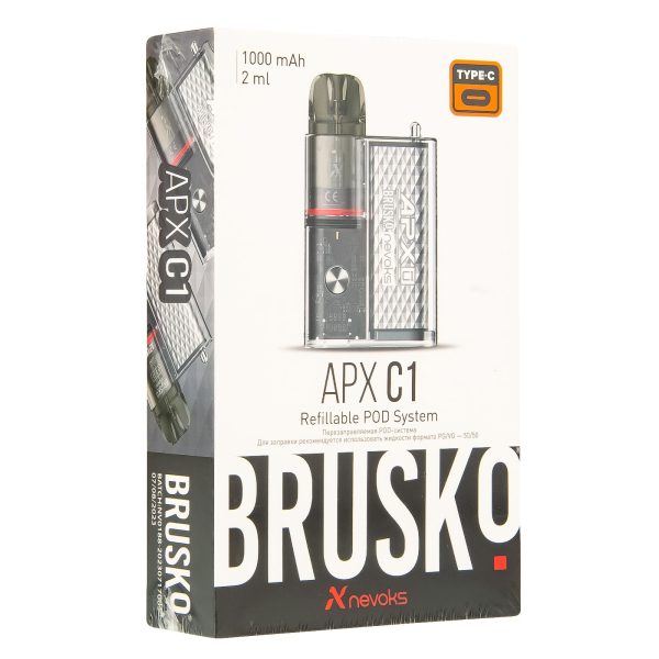 POD-система Brusko Apx C1 Серебристый Кристалл в Ханты-Мансийске