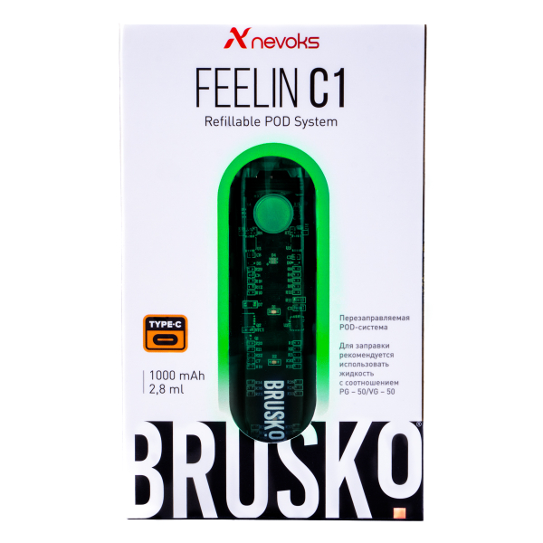 POD-система Brusko Feelin C1 Зеленый в Ханты-Мансийске
