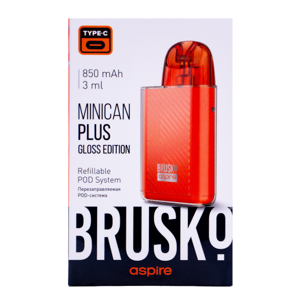 POD-система Brusko Minican Plus Gloss Edition Красный в Ханты-Мансийске