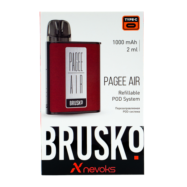POD-система Brusko Pagee Air Crimson Red Красный в Ханты-Мансийске