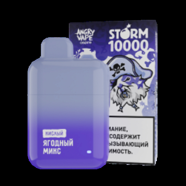 Электронка Angry Vape Storm  Ягодный Микс Кислый 10000 затяжек в Ханты-Мансийске