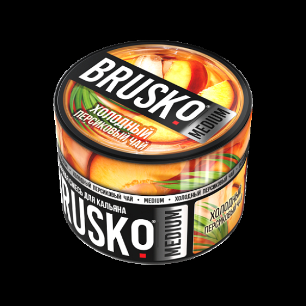 Бестабачная смесь Brusko Холодный Персиковый Чай Medium 50 грамм в Ханты-Мансийске