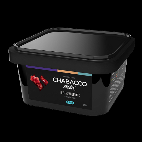 Бестабачная смесь Chabacco Mix Grenadine Drops Гренадин Дропс  Medium 200 грамм в Ханты-Мансийске