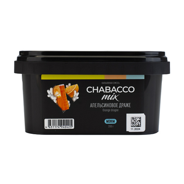 Бестабачная смесь Chabacco Mix Orange Dragee Апельсиновое Драже  Medium 200 грамм в Ханты-Мансийске