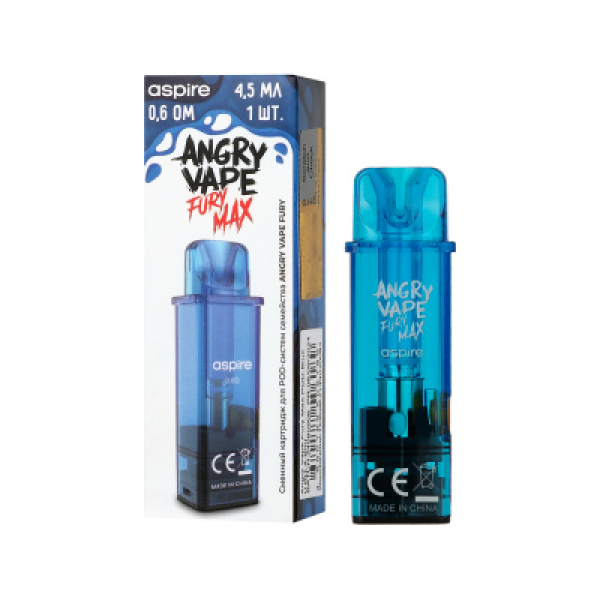 Картридж Angry Vape Fury Max Синий 45 мл 0.6 Ом ( 1 шт.) в Ханты-Мансийске