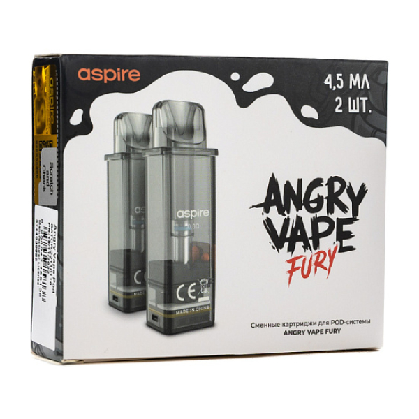 Картридж Angry Vape Fury 45 мл 0.8 Ом ( 2 шт.) в Ханты-Мансийске