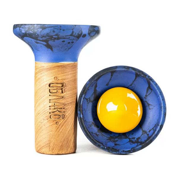Чаша Облако Flow Yellow On Blue Black Marble в Ханты-Мансийске