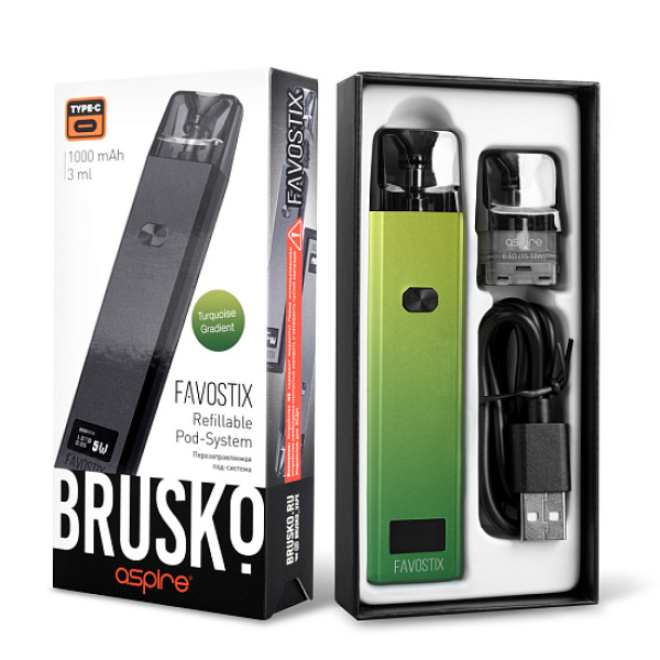 POD-система Brusko Favostix      Зеленый Градиент в Ханты-Мансийске