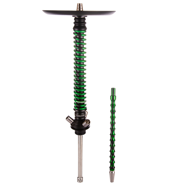 Кальян Mamay Customs Coilover Большой  Черный Зелёный Сплеш в Ханты-Мансийске