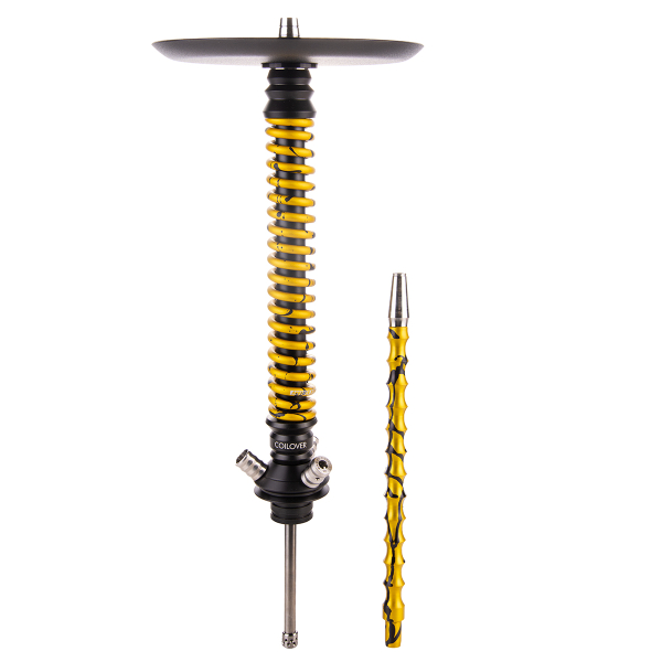 Кальян Mamay Customs Coilover Большой  Чёрный Золотой Сплеш в Ханты-Мансийске