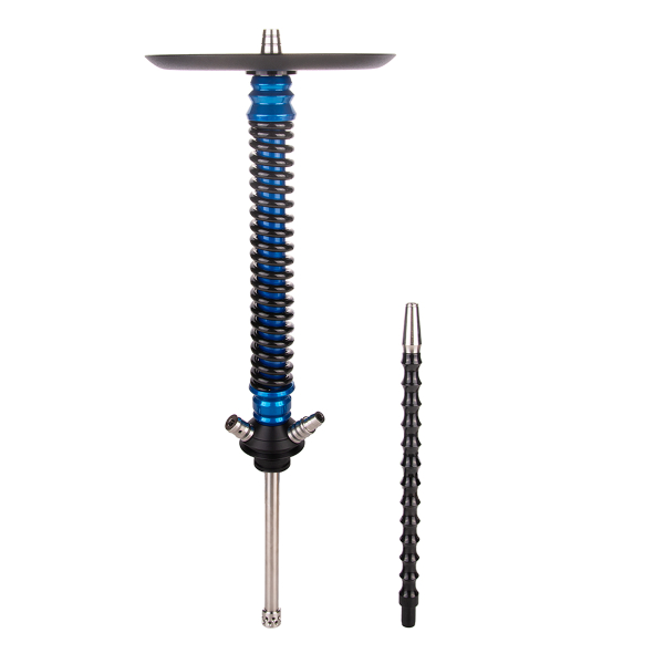 Кальян Mamay Customs Coilover Большой  Голубой Лак Чёрный в Ханты-Мансийске