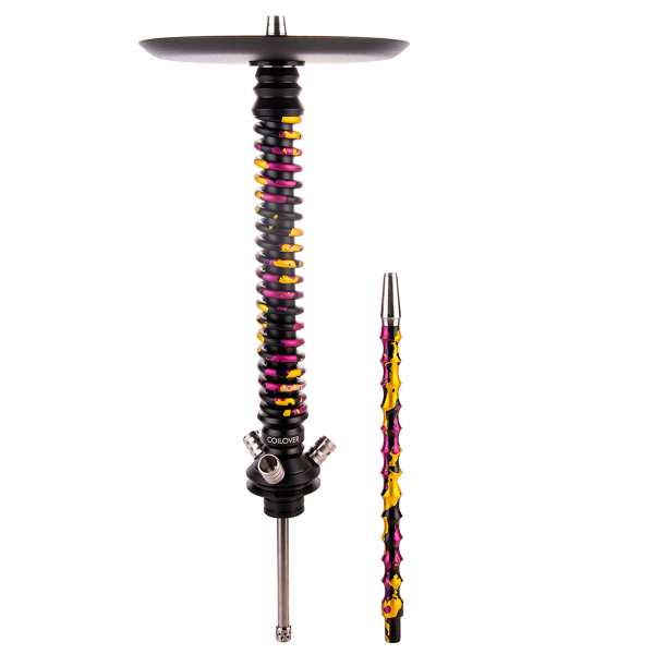 Кальян Mamay Customs Coilover Большой   Чёрный Пурпурный/золотой Камуфляж в Ханты-Мансийске
