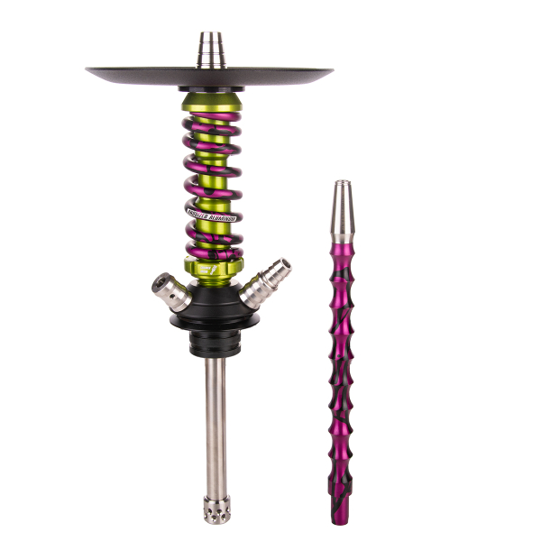 Кальян Mamay Customs Coilover Micro   Салатовый Сплеш Пурпурный в Ханты-Мансийске