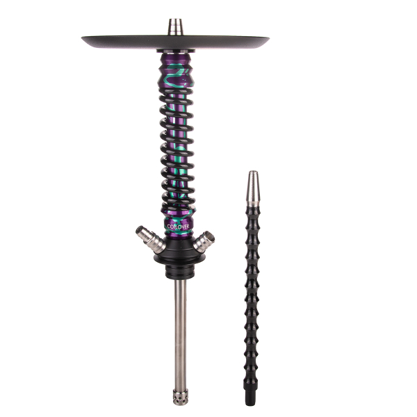 Кальян Mamay Customs Coilover Mini  Фиолетово Бирюзовый Сплеш Чёрный в Ханты-Мансийске