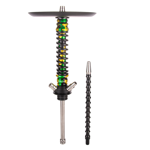 Кальян Mamay Customs Coilover Mini   Зелёный/золотой Камуфляж Черный в Ханты-Мансийске