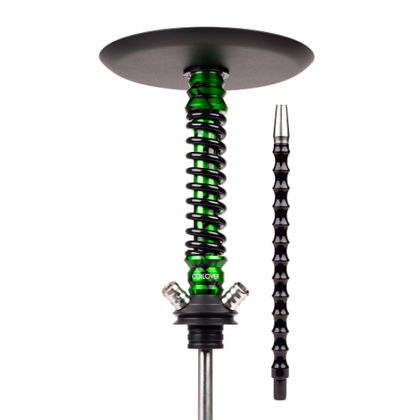Кальян Mamay Customs Coilovers Mini Anod Green Splash Черный Глянец в Ханты-Мансийске