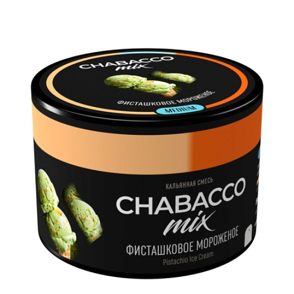 Бестабачная смесь Chabacco Mix Pistachio Ice Cream Фисташковое Мороженое Medium 40 грамм в Ханты-Мансийске